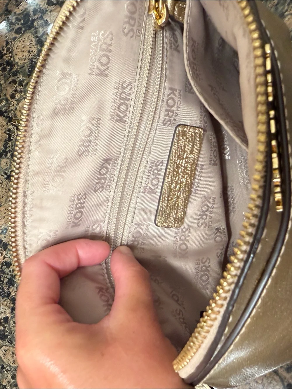 Or best offer :) Michael Kors Metallic Gold Saffiano Dome Crossbody